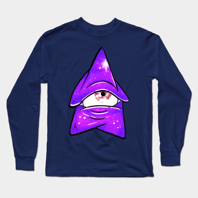 The Purple Cosmic Mushroom Long Sleeve T-Shirt by Lisastle